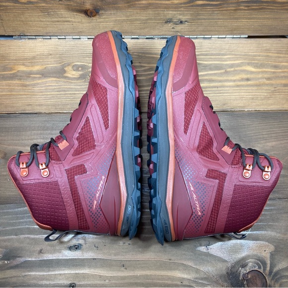 Altra Lone Peak ALL-WTHR Mid Waterproof Hiking Boot Maroon Red - Picture 5 of 9